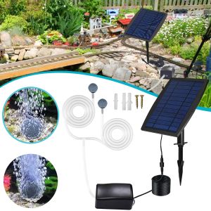 Accessoires Pompe à oxygène solaire 2,5 W Pompe à air Oxygénateur Énergie solaire silencieuse Pompe à oxygène domestique Aquarium de pêche Approvisionnement durable en poissons d'étang