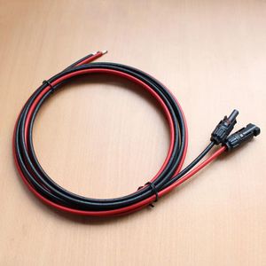 Accesorios Panel solar Cable FV clasificado en negro y rojo 2.5 mm2 4 mm2 cable solar con conector impermeable solar