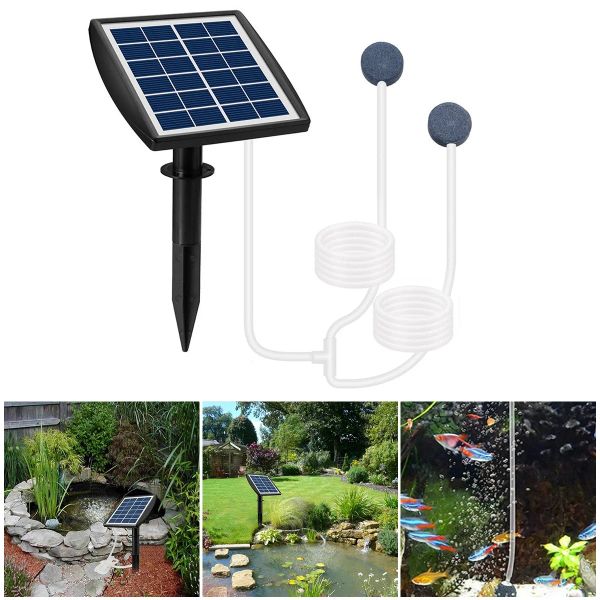 Accessoires pompe solaire Aquarium dispositif d'oxygénation haute efficacité pour réservoir de poissons étang d'eau Aquarium piscine de pêche en plein air oxygénateur nouveau