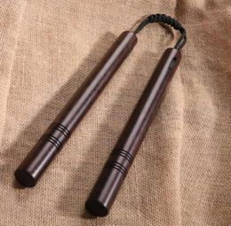 Nunchucks en bois massif Blackwood, accessoires, corde de Performance de Combat réelle, Nunchaku, bâton à deux sections 2761233