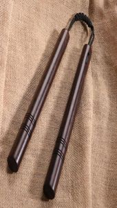 Accessoires en bois massif nunchucks nunchucks en bois en bois réel de combat corde de performance nunchaku twosection stick7998148