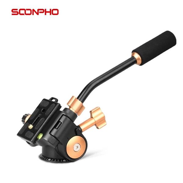 accesorios Soonpho Video Tripod Q08s 3way Fluid Drag Pan Head Rocker Arm Ball Head para Canon Nikon Sony Dslr Camera Stabilizer Selfie Stick