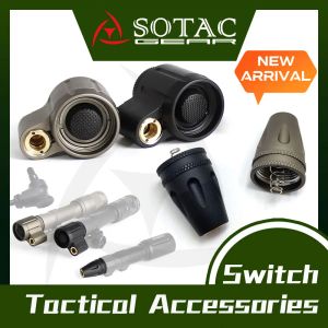 Accessoires Sotac Tactical Flashlight Tail Capt Interrupteur pour M300 M600 Kiji K1 Laser PLH V2 Boule de grue Airsoft Tactical Accessoires