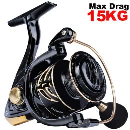 Accessoires Sougayilang 10004000 Spinning Fishing Reels Fishing Bouchon 15 kg Max Drag Power Fishing Reel For Bass Pike Carp