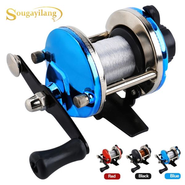 Accessoires Sougayilang mini bobine de pêche à la traîne 3,5: 1 Ratio de vitesse coulée de pêche à la glace bobine 3,5: 1 Rapport de vitesse Ratio de pêche à la bobine Baitcasting Reel de Pesca