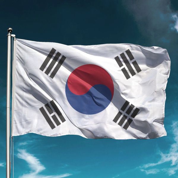 Accesorios Corea Corea Flagal National Hold Banner Volador impermeable al aire libre Decoración Decoración del jardín Fuerra de la pared Estado Alegría Glad
