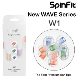 Accessoires SpinFit W1 pour IEM Poux Medicalgrade Silicone Tips Eart Double Wshaped Tube Core For Earphone Buzzle Diamètre de 56 mm