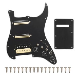 Accesorios SSHCOIL división de guitarra eléctrica Pickguard 2 Mini Humbucker + 1Humbucke + Silence Switch Cargada de rasguño Preparado