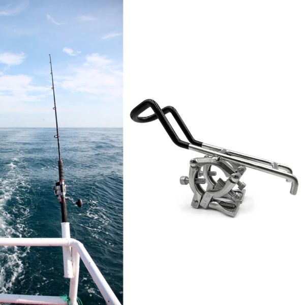 Accessoires en acier inoxydable Clip à pêche à pêche Piscaute de pêche de mer support