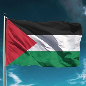 Accessoires drapeau de l'état de Palestine bannière nationale volante décor extérieur décoration de jardin toile de fond murale soutien de joie heureux
