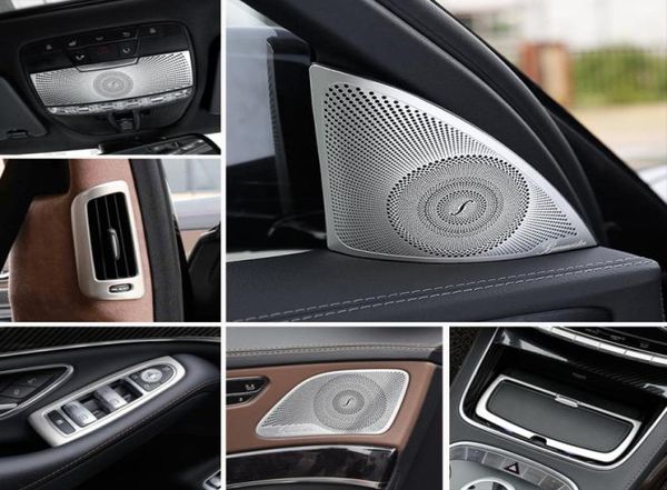 Accessoires autocollants pour classe S W222 2014 – 19, changement de vitesse de voiture, climatisation, accoudoir de porte, couvercle de lampe de lecture, Trim3602063