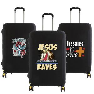 Accessoires Couvre de protection des accessoires Jésus Print Protecteur de couverture de bagages élastiques épais pour 18 
