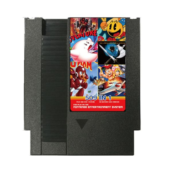 Accesorios Cartucho de juego de 8 bits Super Classic con 509 juegos gratis 72 Pin Game Cartucho para la consola de videojuegos de NES Soporte Pal/NTSC Guardar
