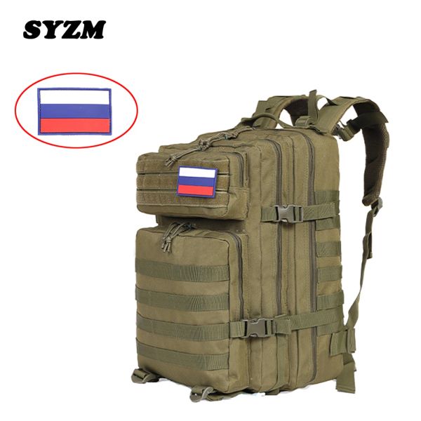 Accessoires Syzm Fishing Backpack Military Rucksacks Tactical Outdoor Sports Camping Randonnée 50L ou 30L NYLON EMPHERNE