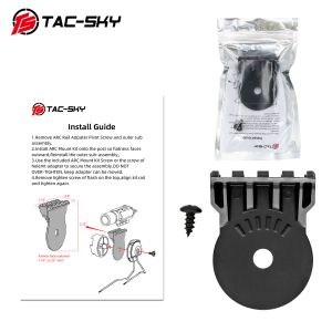 Accessoires Kit de montage de casque de lampe de poche tactique tacsky pour Adaptateur de rail à arc de casque Peltor Comtac Black Black