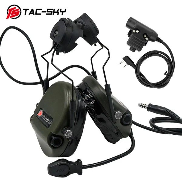 Accessoires Tacsky Tea Hithreat Tier Casque tactique Headphone Outdoor Hunting Tactical Caltical Equipment Headset tactique et PTT U94