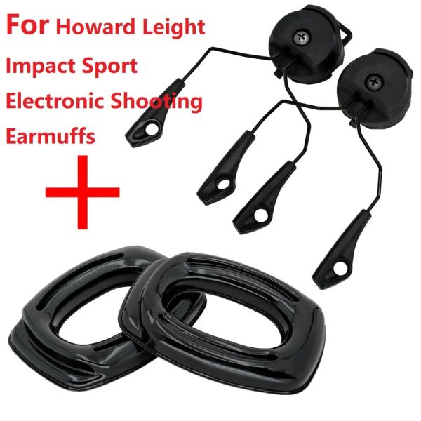 Accessoires Adaptateur de rail à arc tactique / Pousque-oreilles en gel pour Howard Leight Impact Sport Electronic Shooting Earmuffs NoiseCadeling Hunting Heads