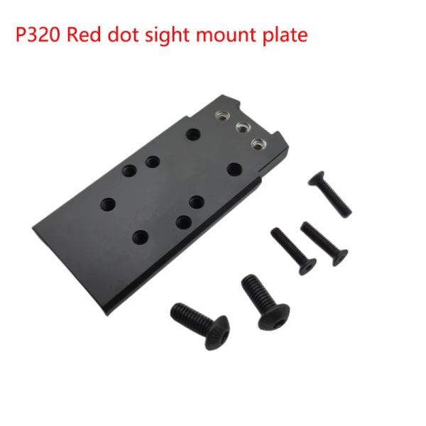 Accessoires Tactical CNC Metal P320 Ajustement de base de plaque de montage à vue arrière pour SIG RMR SRO ACCESSOIRES DE PISTOL À DOT RED UNIVERS