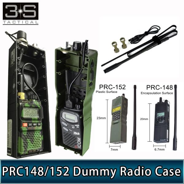Accesorios Tactical Dummy Radio Case PRC 152 Radio Arsoft PRC 148 Con paquete de antena Sin función Talkie Walkie Pouch Molle