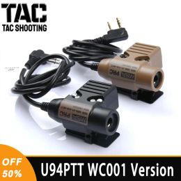 Accessoires Version militaire tactique U94 PTT WADSN CASSET COMTAC EARphone Shooting Protect Headphone Fit Baofeng Kenwood Plug