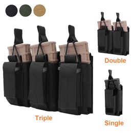 Accessoires Pouche de magazine MOLLE TACTIQUE PACH TACTIQUE SEUX / DOUBLE / TRIPLE Rifle Pistol Mag Pouche 2layer Cartridge pour M4 M14 M16