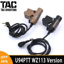 Accessoires Tactische nieuwe civiele versie U94 PTT WADSN -headset Comtac oortelefoon Outdoor schietbeveiliging Beveiliging Hoofdtelefoon Ptt Fit Baofeng Kenwood -plug