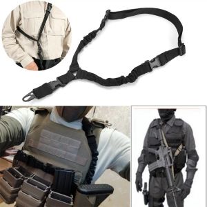 Accessoires Tactique Tactical One Point Sling Strap Balnge Rifle Gun Slings Swivel avec QD Arma Aisoft Hunting en stock HK416 RSA MONT