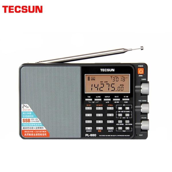 Accesorios Tecsun Pl880 Radio Banda Completa Digital Sintonizada Estéreo Onda Corta Radioaficionado Portatil Am Fm Lw/sw/mw/ssb Gama Alta, Receptor Metálico