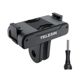 Accessoires Telesin aluminium legeringsadapter voor DJI Osmo Actie 3 Magnetische twee klauwadapter Nylon Action Camera Accessoires