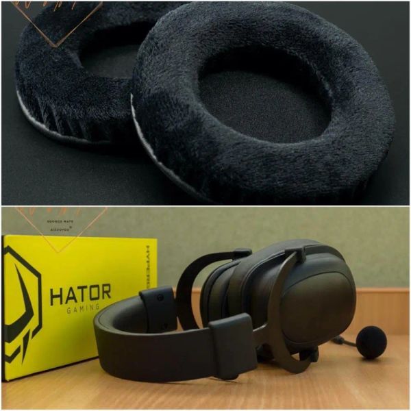 Coussinets d'oreille en velours épais, accessoires pour casque de jeu Hator Hypergang, qualité parfaite, pas Version bon marché