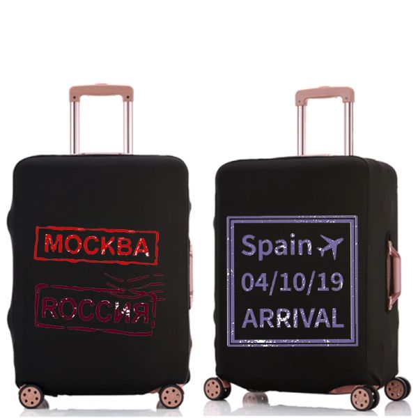 Accessoires plus épaisses bagages de protection de protection talon de billette à imprimé valise élastique