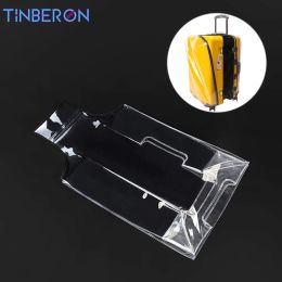 Accessoires Tinberon Nieuwe transparante bagageklep Dikke Wearresistente kofferafdekking Dustgedichte waterdichte trolley Case Travel -accessoires