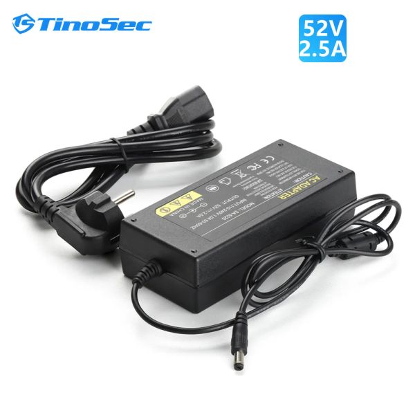 Accesorios Tinosec 52V 2.5A Adaptador de potencia Poe NVR Convertidor de potencia AC 100240V Vigilancia CCTV Fuente de alimentación de grabador de video EU/UK/EE. UU./Au/Au