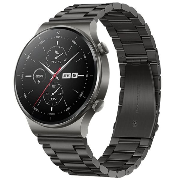 Accesorios Correa de reloj gris titanio de 20 mm para Huawei Watch 3 GT 2 Pro Correa de acero inoxidable de 22 mm para pulsera de correa de muñeca Samsung XiaoMi