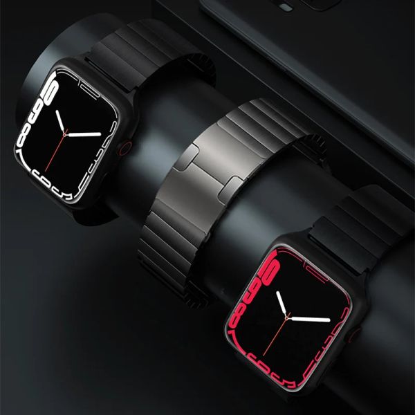 Accessoires Bracelet de montre en titane pour Apple Watch Serie 5 4 3 2 40MM 44MM 38MM 42MM Bracelet de Sport pour iwatch Band accessoires de boucle en métal