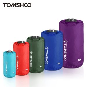 Accessoires Tomshoo 5 Pack Waterdichte droge tassen Zakken Lichtgewicht waterdichte opbergde opberg droge zakken voor camping varen wandelen raften