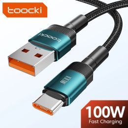 Accessoires TOOCKI 3M6A USB TYPE C Câble pour Huawei Honor USB2.0 100W Chargeur rapide Chargeur USB C Câble de cordon de données pour Xiaomi OnePlus Samsung