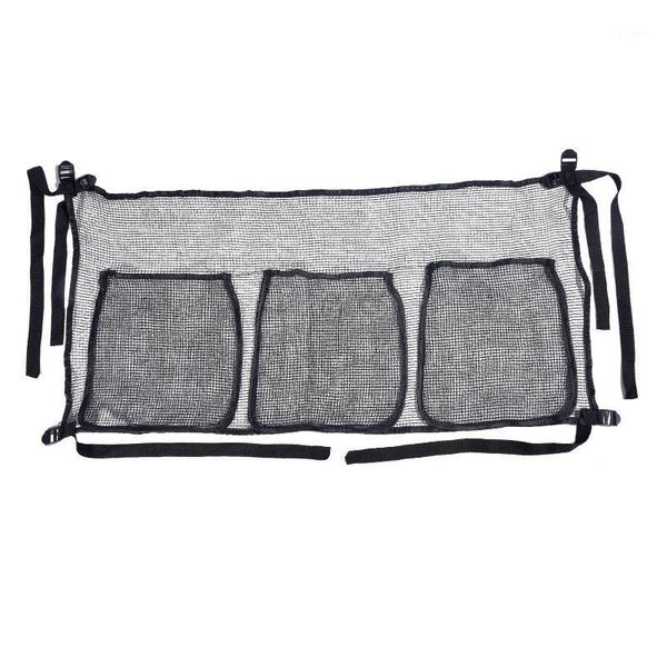 Accessoires sac de rangement en filet pour trampoline avec 4 sangles anti-poussière jouets chaussures organisateur couverture pliante