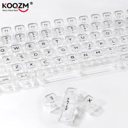 Accessoires transparante sleutelcaps voor achtergrondverlichting voor MX Switch Mechanical Keyboard 132 toetsen Crystal PC Gaming Keyboard Keycap Diy Custom Key Caps