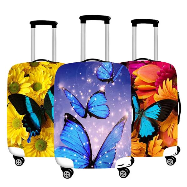 Accessoires Tendance 3D Butterfly Modèle à bagages Couvercle de bagages Couverture de protection de l'élasticité de 1832 pouces ACCESSOIRES DE VOYAGE ACCESSOIRES DE VOYAGE HW589