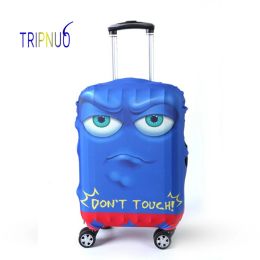 Accessoires Tripnuo Blue Eyes Cover pour la valise de voyage de voyage Couvriers de protection des bagages de voyage Couverture de chariot accessoires élastiques