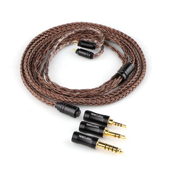 Accessoires Tripowin Amber 32AWG OFC Câble HiFi IEM de câble sans oxygène avec manche en PVC de prise PVC de 2,5 mm de 2,5 mm de 2,5 mm de 2,5 mm pour audiophile de 2,5 mm de 2,5 mm