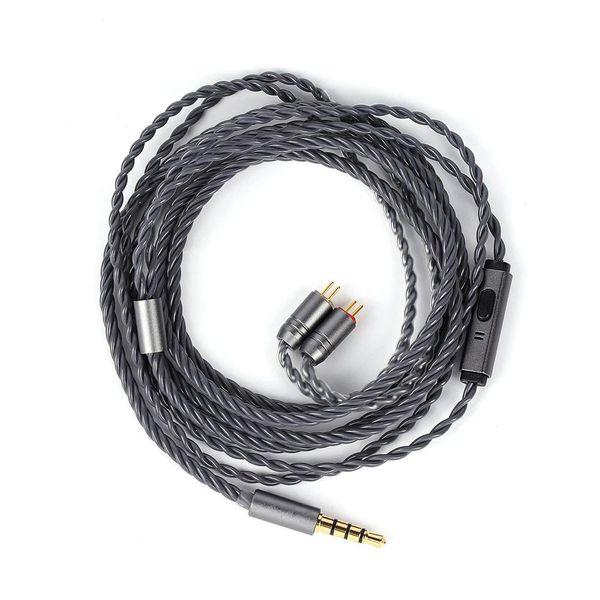Accessoires Câble d'écouteur détachable Tripowin Grace avec microphone 0,78 mm Connecteur 2 broches Cuivre plaqué argent sans oxygène OFC Olina Mele