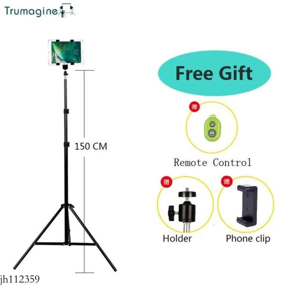 Accesorios TRUMAGINE Universal Portátil Aluminio Soporte Montaje Trípode de cámara digital para teléfono Iphone con control remoto Bluetooth