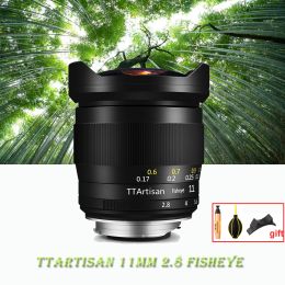 Accessoires Ttartisan 11mm F2.8 Fisheye Full Fame Lens pour Sony Emount Caméras comme A7 A7II A7R A7RII A7S A7SII A6500 A6300 A6000 A5100 A500