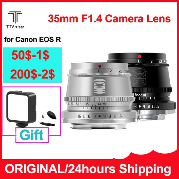 Accessoires TTARTISAN 35 mm F1.4 Lens pour le support Canon RF pour Canon EOS R RP R5 R6 R7 R7 R10 CAMÉRIE LECTURE APERTURE MF APSC CAME CAMER