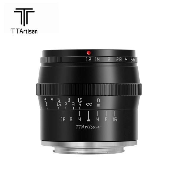 Accessoires ttartisan 50 mm f1.2 APSC grande lentille de portrait d'ouverture de l'apsc pour lentilles de caméra de mont Panasonic Olympus M43