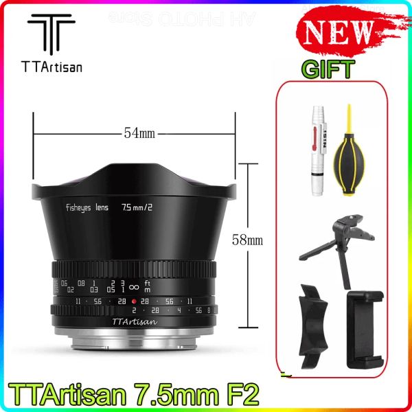 Accessoires ttartisan 7,5 mm f2 MANUEL DE MAGNIFICATION FOCUSE FISEYE CAME CAMER