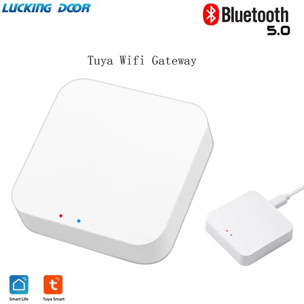 Accessoires Tuya Mobile App Smart App Lock Gateway M1 Bluetooth to WiFi Convertisseur pour le contrôleur d'accès à distance Lock 2.4G WiFi Gateway Interrupteur