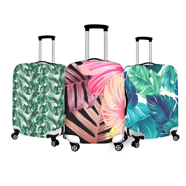 Accessoires Twoheartsgirl Tropical Monstera 3D Impression de couverture de voyage de voyage à la poussière Antiscratch Buggage Protector Covers Accessoires